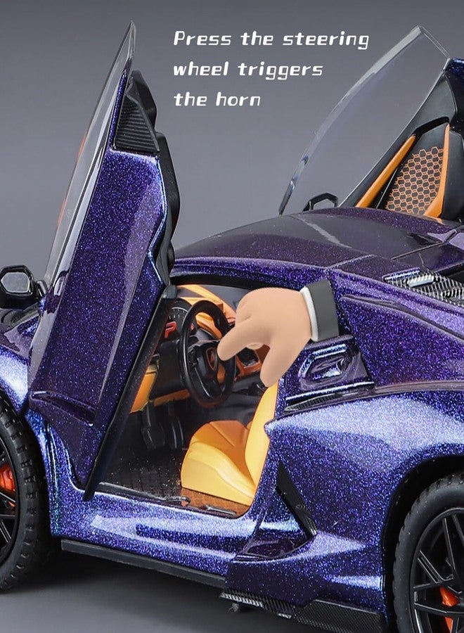 Magicwand® Metal Die-Cast Lamborrghini Revuel-to Car with Openable Doors & Pull Back Action - Image 4